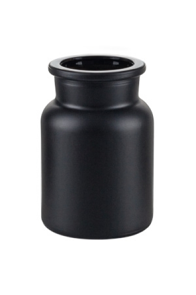 Korkenglas 150 ml schwarz beschichtet rund  Lieferung ohne Kork, bei Bedarf bitte separat bestellen!